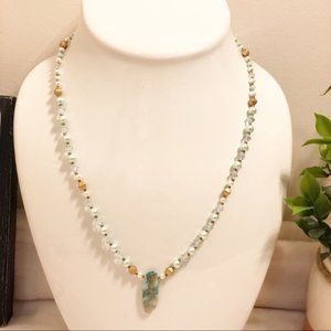 Swarovski Crystal & Pearl Beaded Pendant Necklace